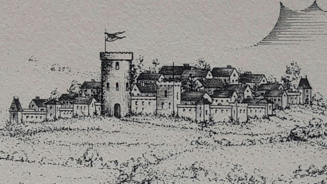 Le village de Castelnau, il y a près de 400 ans Le village de Castelnau, il y a près de 400 ans